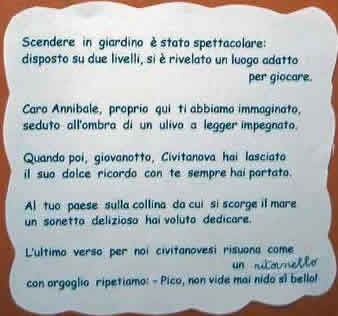 Alcuni dei lavori degli studenti dedicati ad Annibale Caro (foto di Giulietta Bassiconii). 