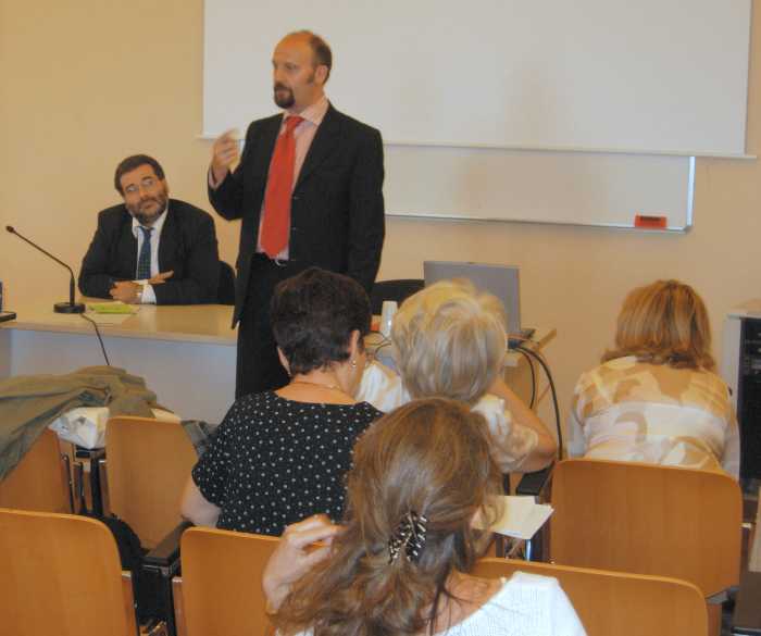 Momenti e relatori della seconda giornata del Convegno del 16 e 17 giugno 2007 a Macerata: Dottor Marcovalerio Marletta di Roma.