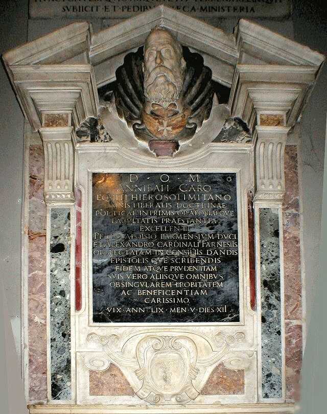 Tomb of Annibale Caro in the Basilica of St. Lorenz in Damaso in Rome.